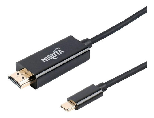 Imagen 3 de 8 de Cable Nisuta Usb C 3.1 A Hdmi 1.8m 4k Nscauschd