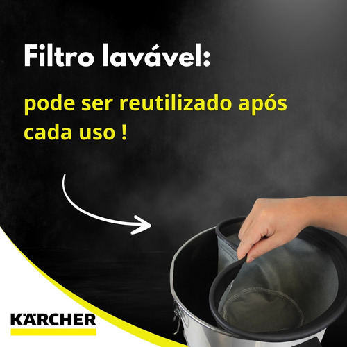 Aspirador Extrator Tambor Carpetes 30l Puzzi 4/30 Karcher