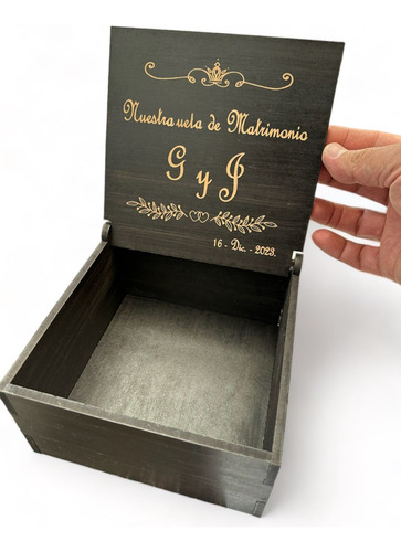 Caja Personalizada Para Velas De Boda Matrimonio Urgente