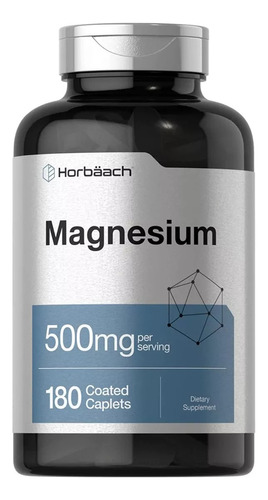 Magnesio 500mg 180 Cápsulas Horbaach 