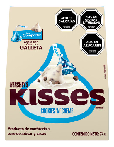 Chocolates Kisses Cookies And Creme Hershey's 74g 