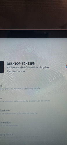 Notebook Hp Pavilion X360 Convertible , Modelo 14 Dy0002la (Usado)