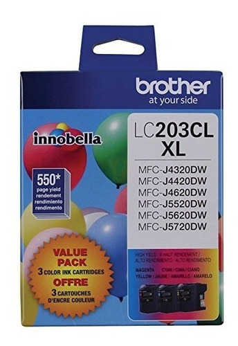 Brother Lc203-3pks Combo Paquete De Tinta De Alto Rendimient