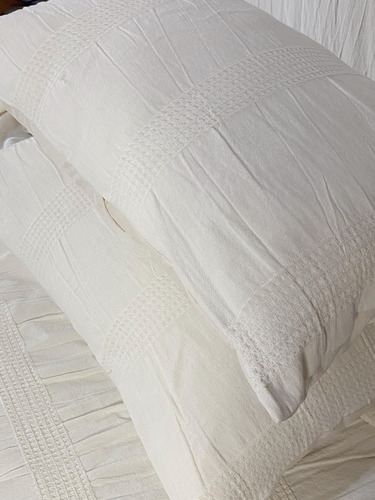 Pack X2 Funda De Almohada Elba 60x40cm Off White Elba