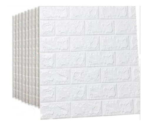 Pack De 10 Laminas Pared 3d Adhesiva Panel Tipo Ladrillo