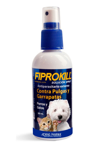 Fiprokill Spray 50ml Perro Gato-antiparasitario Externo