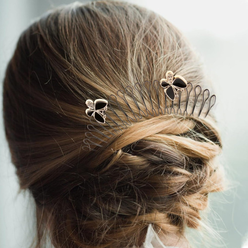 5pzs Diadema Elástica Cabello Antideslizante Perlas Flores Color Al Azar