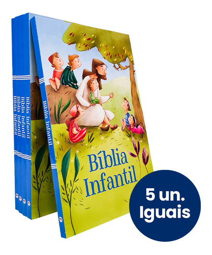 Kit 5 Livros Infantis | Bíblias Infantil Completa Brochura