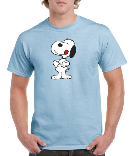 Polera Hombre Estampado Snoopy Hambriento