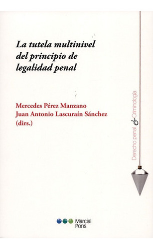 La Tutela Multinivel Del Principio De Legalidad Penal, De Juan Antonio Lascuraín Sánchez., Vol. 1. Editorial Marcial Pons, Tapa Blanda, Edición 1 En Español, 2016