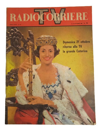 Antigua Revista Radiocorriere Tv  Italia Año 1962