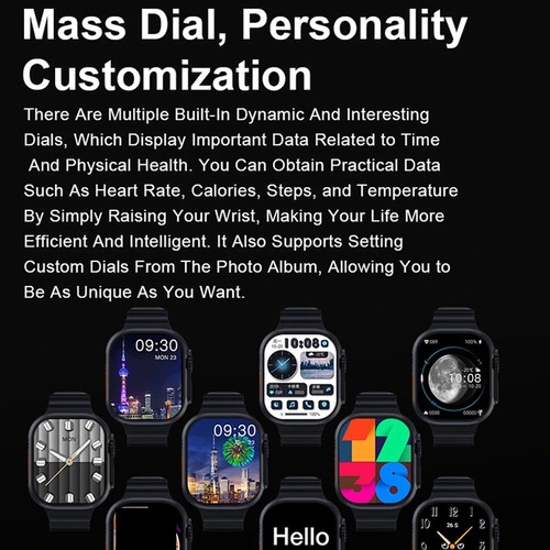 Smartwatch Js9 Ultra Max Amoled - Hk8 Hk9 Hk10 S9 Hw H14 H11
