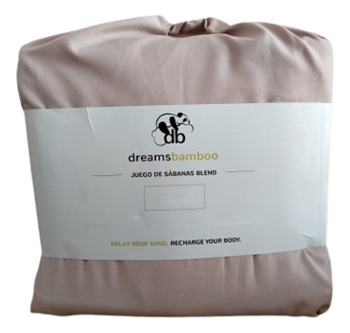 Juego Sábanas Fibra De Bambú Blend Individual Dreams Bamboo Color Rosa Diseño De La Tela Liso
