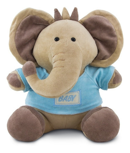 Elefante De Pelúcia 32cm Baby Para Brincar - Bebê Decoração