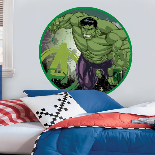 Panel de carpa redondo Festa Hulk C/1 metro (diámetro), 1 unidad, color: estampado