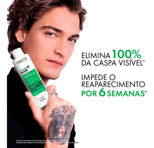 Shampoo Anticaspa Cabelos Normais a Oleosos Dercos Vichy 125g