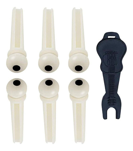 24 Peças Pinos De Ponte De Guitarra Com Removedor De Pino