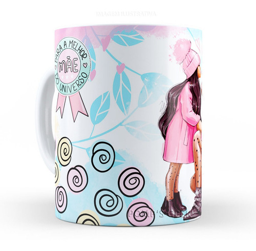 Imagem 3 de 3 de Caneca De Ceramica Mãe De Menina 325 Ml