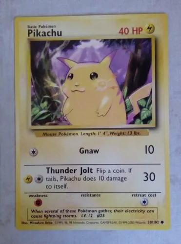 Carta Pokemon Jumbo Pikachu V (port) Original - Hobbies e coleções -  Centro, Itajaí 1234938112