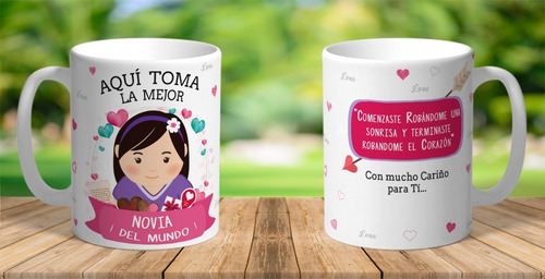Taza Novia Personalizada Con Tu Nombre