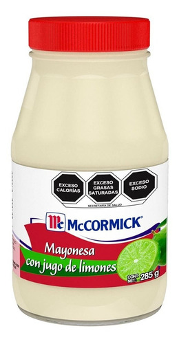 Mayonesa Mccormick Con Jugo De Limón 285 Gr
