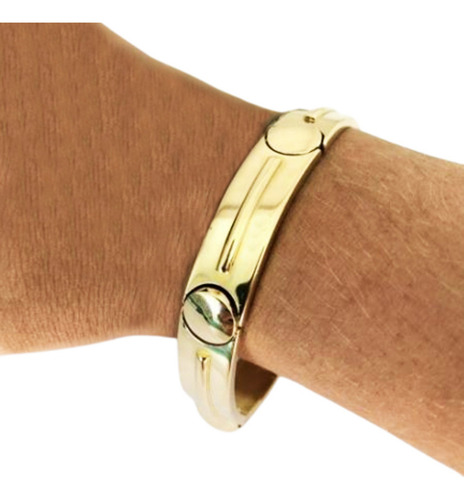 Pulseira Bracelete 30 Gramas 10mm Ouro 18k 750 Comprimento 19 Cm Cor Amarelo Diâmetro 0 Cm