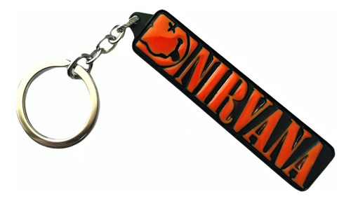 Llavero Nirvana Letras Rock Metalico Metal Keychain 