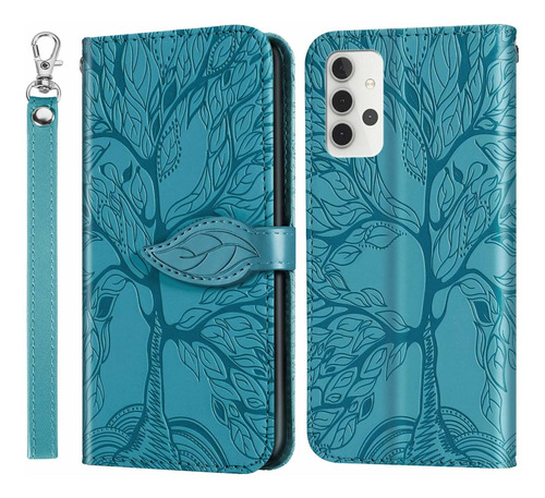 Linbol Funda Tipo Cartera Para Samsung Galaxy A32 5g Piel