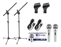 Comprar Kit 2 Microfone Profiss. Mdc201+ 2pedestal +cachimbos+cabos