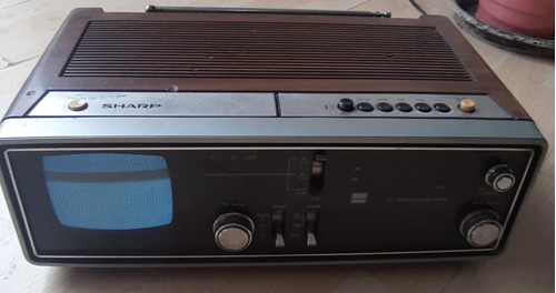 Antiguo Radio Televisión Reloj Marca Sharp De Los Años 80's
