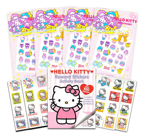 Hello Kitty Pegatinas Y Tatuajes Fiesta Pack (216 pegatinas