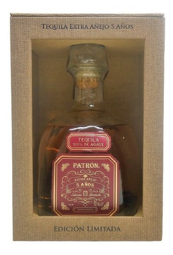 Tequila Patron Extra Añejo 5 Años Con Estuche Goldbottle