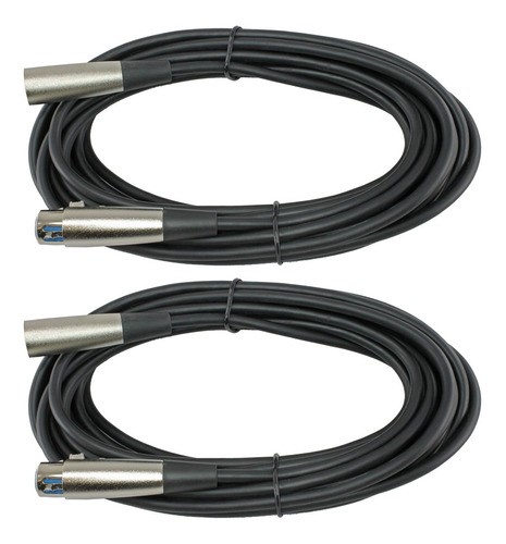 Yovus 2 Cables De Micrófono Xlr Macho A Hembra De 3 Pines De