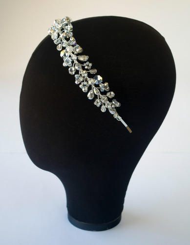Imagen 5 de 5 de Diadema Tiara Tocado Novia Quinceañera Debut Briana Hadas