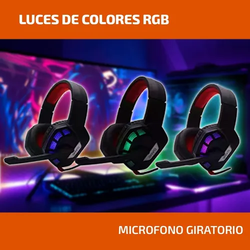Auricular Vincha Gamer Microfono Sonido Hd Rgb Usb Cable 3.5
