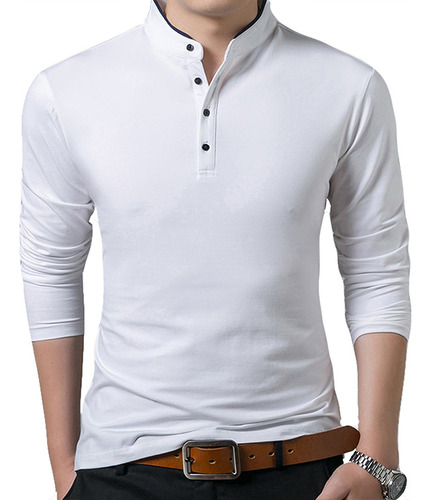 Camisa De Color Entero De Otoño/invierno