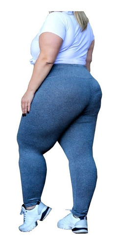 Imagem 2 de 6 de Kit 2 Calça Legging Fitness Lisa Suplex Cós Alto Plus Size