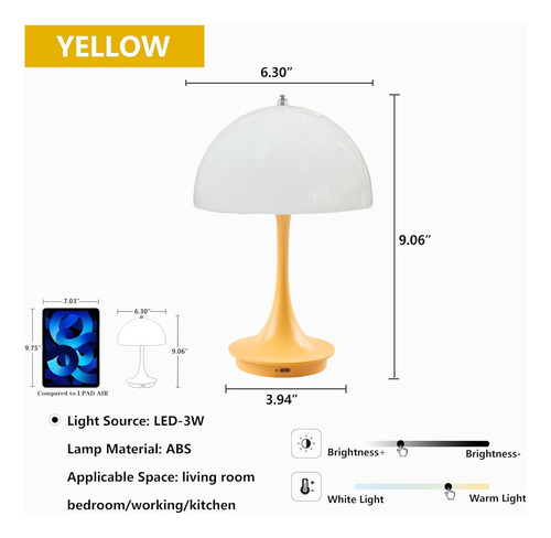 Modernas Lámparas De Mesa Con Forma De Hongo, Inalámbricas,