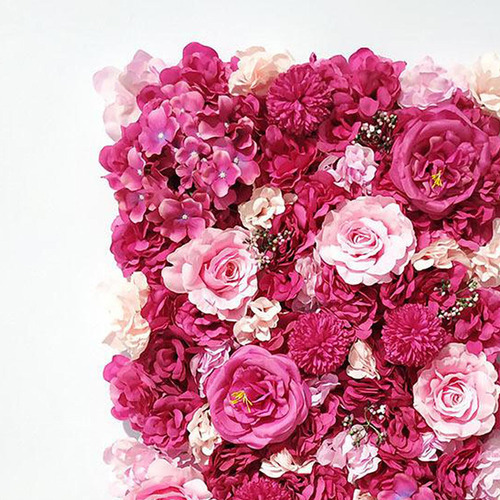 . .. 3xflores Artificial Panel De Pared Fondo Floral Rosa