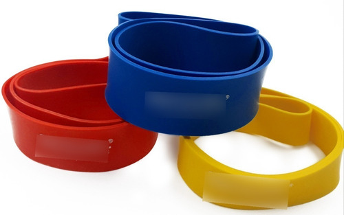 Bandas Elasticas Cerradas Kit Tricolor 3 Colores Ejercicios