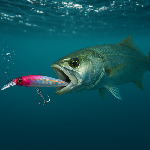 Paquete 3 Minnows Aquastrike De 1 Onza Lances Largos Pesca De Mar