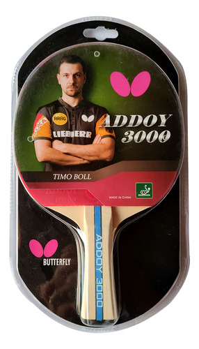 Raquete De Ping Pong Pro Clássica Butterfly Addoy 3000