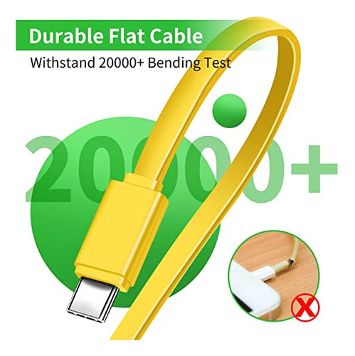Cable Corto De Carga Múltiple Herfair, 2 Cargadores Usb Múlt