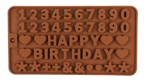 Molde De Silicon En Forma De Numeros  Y Happy Birthday