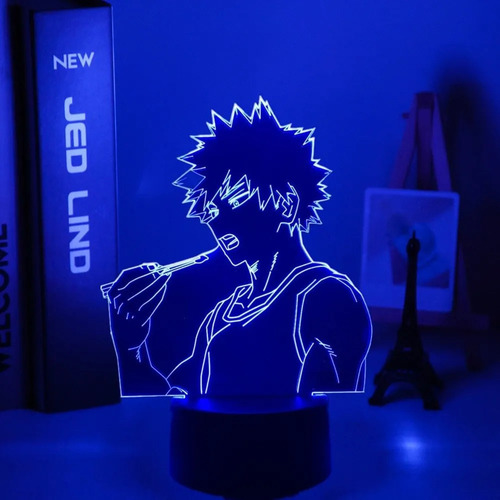 Lámpara De Noche Led B 3d Bakugo My Hero Academia For The
