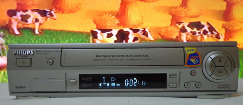 Video Cassete Philips Vr-615/78 - Usado - Funcionando Prata Com Cinza (Usado)