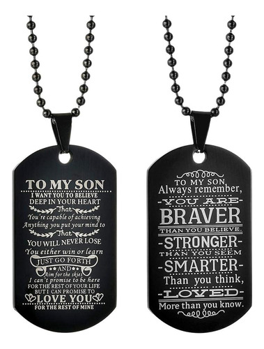 Caleesllc To My Son I Want You To Believe Dog Tag Para Negro