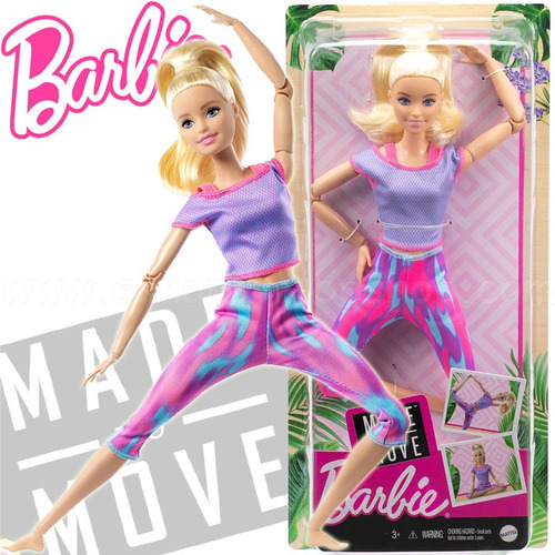 Barbie Rubia Articulada Movimiento Divertido Yoga Mattel