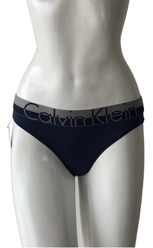 Calvin Klein Trusa Bikini Talla Medium Pack X 3 Azul Acero