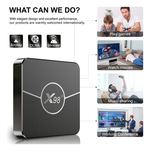 Decodificador De Televisión Por Internet Android.. 4g/5g X98